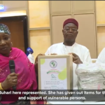 The President of AFLPM and First Lady of Nigeria, Her Excellency Dr. Aisha Muhammadu Buhari, in furtherance of AFLPM's mission to alleviate sufferings of women and children, donates rice, children’s nutritional supplements and learning materials to the people of Niger  Republic