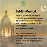 AFLPM_MIPREDA Eid-El-Maulud Felicitaion!